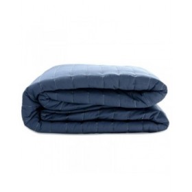 Trapunta Reversibile HappyFriday Basic Dash Bianco Blu Marino 240 x 260 cm