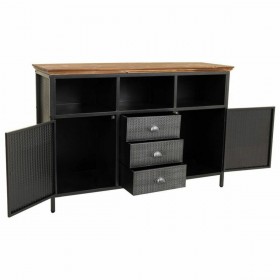 Credenza Alexandra House Living Marrone Grigio Legno Metallo 36 x 82 x 121 cm