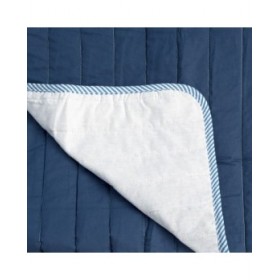 Trapunta Reversibile HappyFriday Basic Dash Bianco Blu Marino 270 x 260 cm