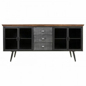 Credenza Alexandra House Living Marrone Grigio Legno Metallo 42 x 74 x 164 cm