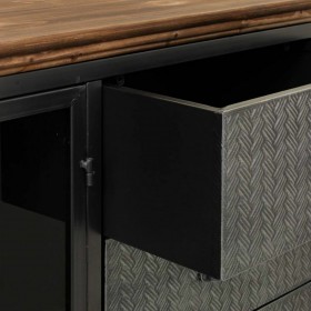 Credenza Alexandra House Living Marrone Grigio Legno Metallo 42 x 74 x 164 cm