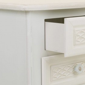 Comodino Alexandra House Living Bianco Crema 31 x 71 x 38 cm