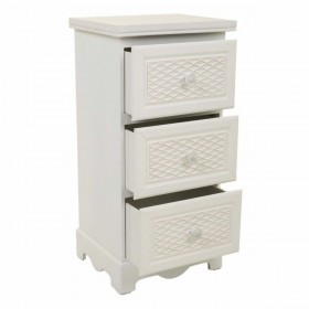 Comodino Alexandra House Living Bianco Crema 26 x 60 x 31 cm