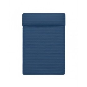 Trapunta Reversibile HappyFriday Basic Dash Bianco Blu Marino 200 x 260 cm