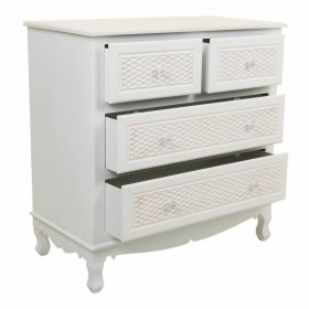 Cassettiera Alexandra House Living Bianco Crema Metallo Legno di pino Legno MDF 40 x 81 x 80 cm