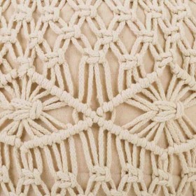Puff Alexandra House Living Crema Bambù Spugna Legno MDF 50 x 30 x 50 cm