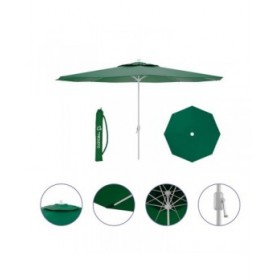 Marbueno Ombrellone Acciaio 8 Steli D300 cm Poliestere Verde Giardino, Piscina e Terrazza 10190