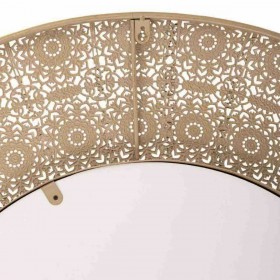 Specchio da parete Alexandra House Living Dorato Vetro Ferro 4 x 83 x 83 cm