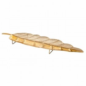 Centrotavola Alexandra House Living Dorato Ferro 92 x 6 x 26 cm Fogli 2 Pezzi