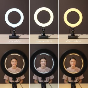 Ring Light Selfie con Pinza di Supporto Lumahoop InnovaGoods