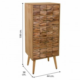 Cassettiera Alexandra House Living Naturale Legno di paulownia 108 x 38 x 44 cm