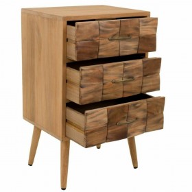 Cassettiera Alexandra House Living Naturale Legno di paulownia 75 x 38 x 45 cm