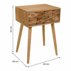 Comodino Alexandra House Living Naturale 63 x 38 x 44 cm