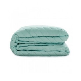 Trapunta Reversibile HappyFriday Basic Arista Blu Marino Menta 270 x 260 cm