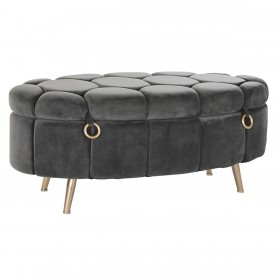 Panca DKD Home Decor Grigio Metallo (Ricondizionati A)