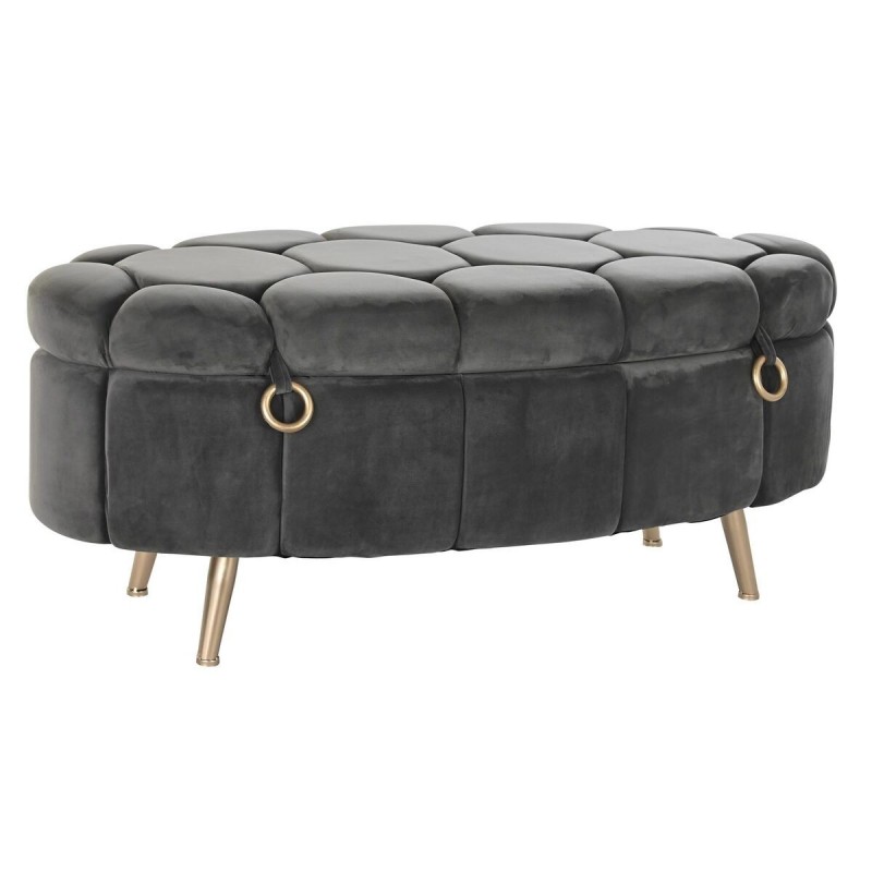 Panca DKD Home Decor Grigio Metallo (Ricondizionati A)