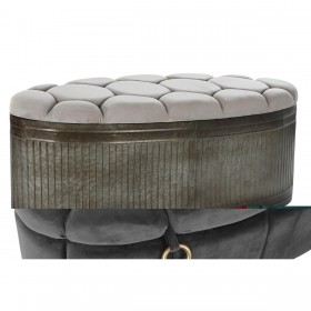 Panca DKD Home Decor Grigio Metallo (Ricondizionati A)