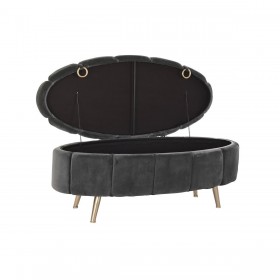 Panca DKD Home Decor Grigio Metallo (Ricondizionati A)