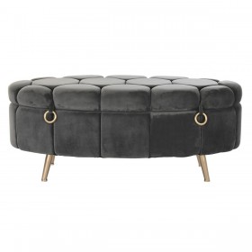Panca DKD Home Decor Grigio Metallo (Ricondizionati A)