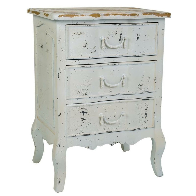 Comodino Alexandra House Living Bianco 40 x 70 x 50 cm