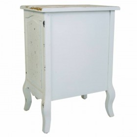 Comodino Alexandra House Living Bianco 40 x 70 x 50 cm