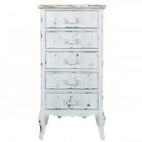 Cassettiera Alexandra House Living Bianco Legno di abete Legno MDF 40 x 98 x 50 cm