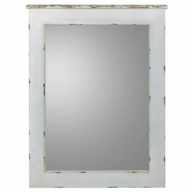 Specchio da parete Alexandra House Living Bianco Vetro Legno di abete 3 x 90 x 70 cm