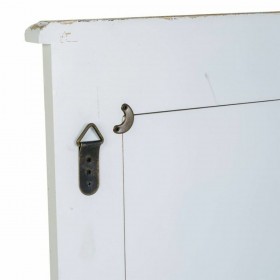 Specchio da parete Alexandra House Living Bianco Vetro Legno di abete 3 x 90 x 70 cm