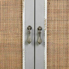 Armadio Alexandra House Living Grigio Rattan Legno di abete Legno MDF 42 x 138 x 80 cm