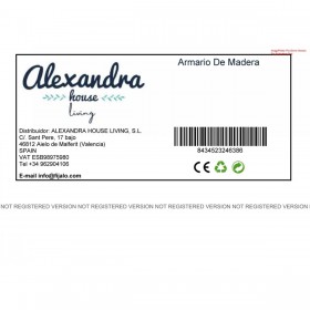 Armadio Alexandra House Living Bianco Caffè Legno di paulownia Legno MDF 30 x 80 x 40 cm