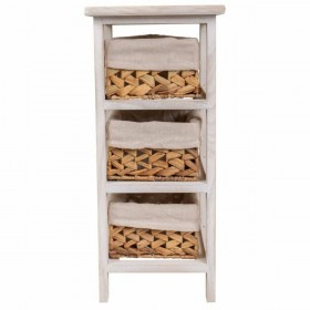 Comodino Alexandra House Living Bianco 25 x 57 x 25 cm