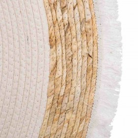 Tappeto Alexandra House Living Bianco Naturale 100 x 100 cm Circolare