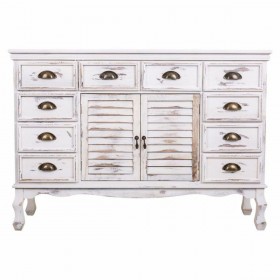 Credenza Alexandra House Living Bianco Legno di paulownia 33 x 78 x 113 cm