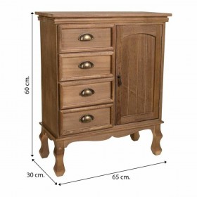Ingresso con Cassetti Alexandra House Living Marrone Legno di paulownia 30 x 80 x 65 cm
