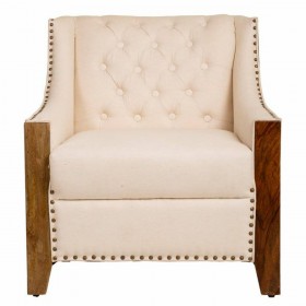 Poltrona Alexandra House Living Beige 80 x 80 x 72 cm Tappezzato