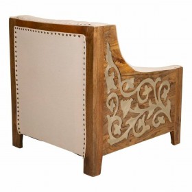Poltrona Alexandra House Living Beige 80 x 80 x 72 cm Tappezzato
