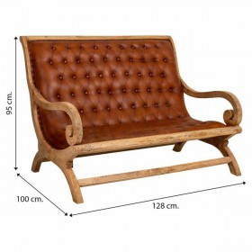 Divano Alexandra House Living Marrone 100 x 95 x 128 cm