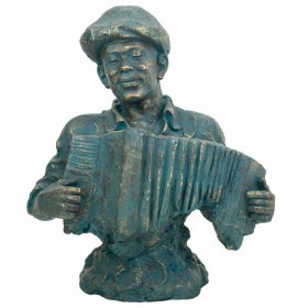 Statua Decorativa Alexandra House Living Magnesio Musicista 30 x 62 x 51 cm