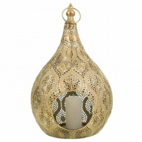 Portacandele Alexandra House Living Dorato Vetro Ferro 25 x 40 x 26 cm
