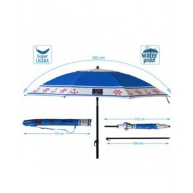 Ombrellone Azzurro Ø 180 cm SPF50+ Ancora