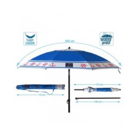 Ombrellone Azzurro Ø 200 cm SPF50+ Ancora