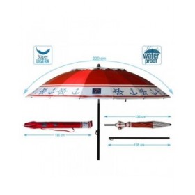 Ombrellone Rosso Ø 220 cm SPF50+ Ancora
