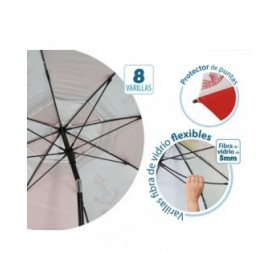 Ombrellone Rosso Ø 180 cm SPF50+ Marino
