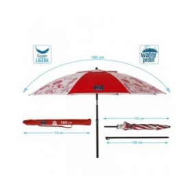 Ombrellone Rosso Ø 180 cm SPF50+ Marino