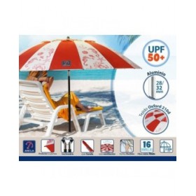 Ombrellone Rosso Ø 220 cm SPF50+ Marino