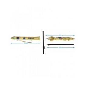 Ombrellone Giallo 200 cm UPF 50+