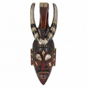 Maschera Alexandra House Living Nero Legno 6 x 50 x 16 cm