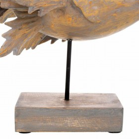 Statua Decorativa Alexandra House Living Grigio Marrone scuro Legno Ferro Pesce 31 x 24 x 30 cm