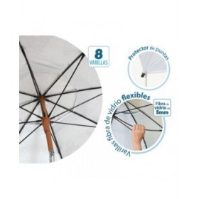 Ombrellone Bianco Ø 180 cm SPF50+ Boho