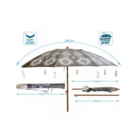 Ombrellone Grigio Ø 180 cm SPF50+ Boho